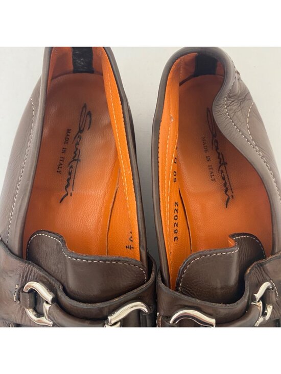Santoni Italy Loafers Shoes Horsebit Brown main image 8